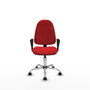 PIQUERAS Y CRESPO Silla de oficina Algarra Rojo con Base Cromada