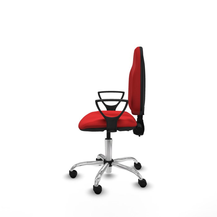 PIQUERAS Y CRESPO Silla de oficina Algarra Rojo con Base Cromada