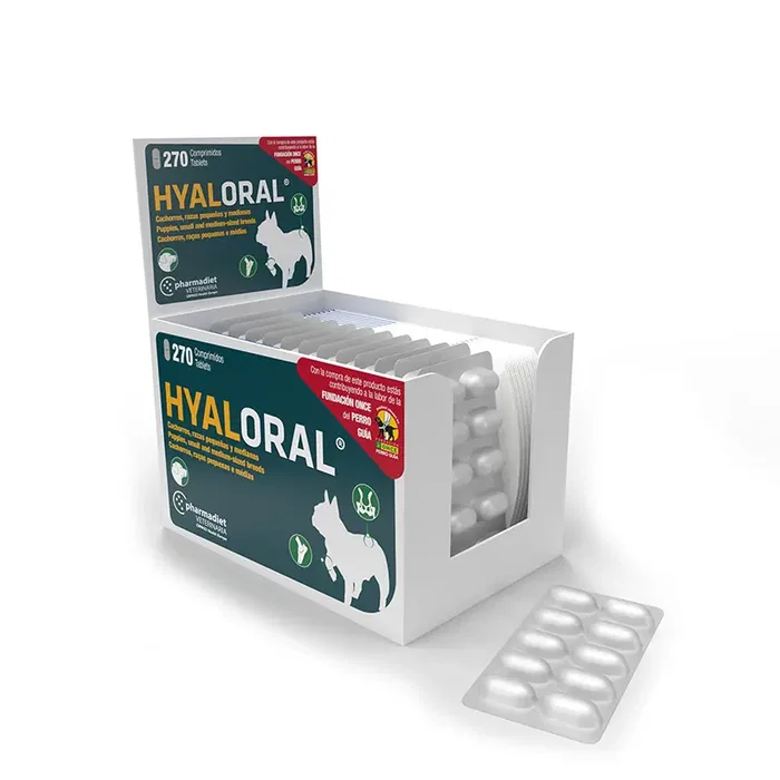Pharmadiet Hyaloral Razas Pequeñas y Medianas 270 Comprimidos