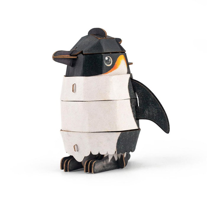 Puzzle 3d mieredu buduj i sluchaj - pingwin