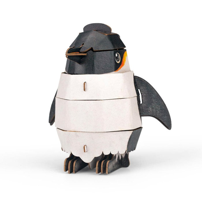 Puzzle 3d mieredu buduj i sluchaj - pingwin