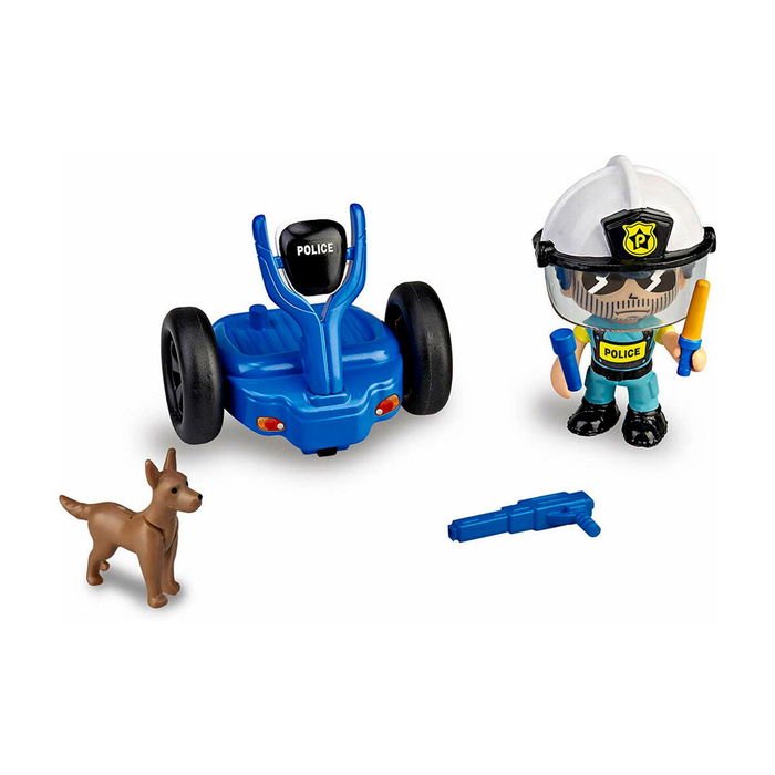 Pin Y Pon Segway Policía Pinypon Action 7/15584 con Figura y Perro Juguete para Niños +4 Años