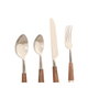 DKD Home Decor Set de Cubertería Acacia e Inox 16 Piezas Natural