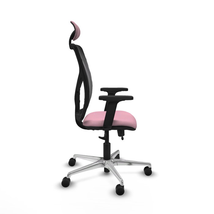 PIQUERAS Y CRESPO Silla de oficina Motilla Rosa y Negro