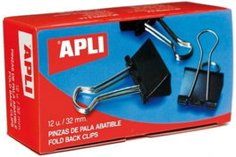 KORES Pack de 12 cajas de 12 pinzas pala abatibles de 32 mm