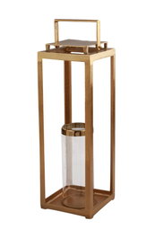 DKD Home Decor Farola Moderno Dorado Aluminio Cristal 20 x 74 x 20 cm