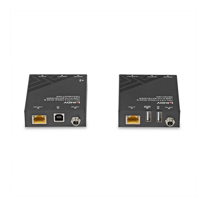 Lindy 39383 Extensor KVM HDMI 4K60 USB y Audio de 70 m