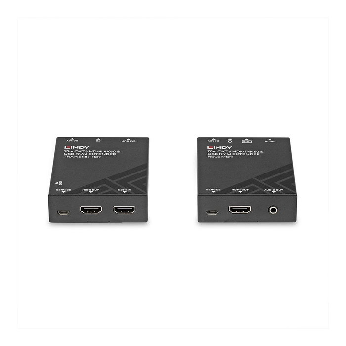 Lindy 39383 Extensor KVM HDMI 4K60 USB y Audio de 70 m