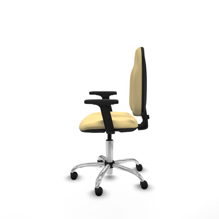 PIQUERAS Y CRESPO Silla Algarra Crema con Base Cromada y Brazos 2D