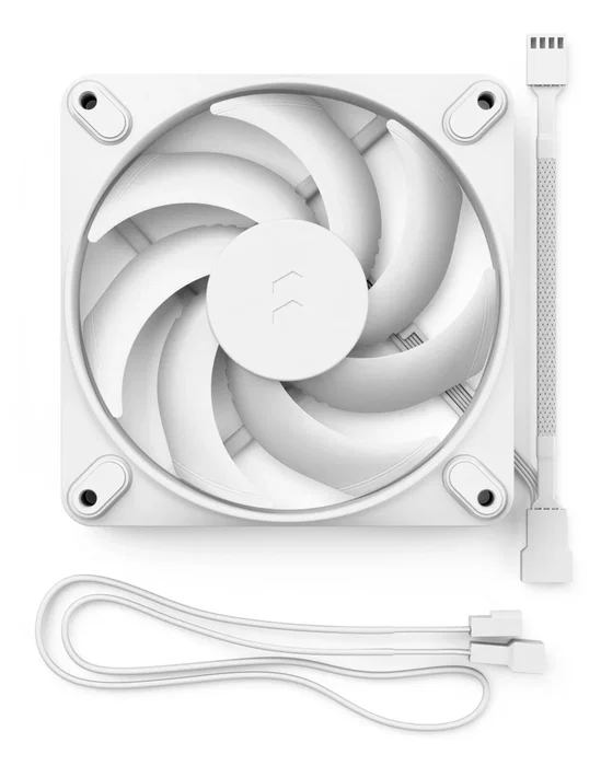 Fractal Design Momentum 12 Ventilador para PC 120mm Blanco, PWM, 2200 RPM, 31.3 dB, Rodamiento FDB, Flujo de aire 114.6 m³/h, Paquete de 1