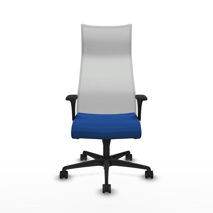 Sillón Albacete con mecanismo Sincro tapizada con Similpiel color Azul y malla color Blanco. Equipado con Base nailon negra, Brazos 1D y Ruedas 65mm nailon Sillón Albacete con mecanismo Sincro tapizada con Similpiel color Azul y malla color Blanco. Equipado con Base nailon negra, Brazos 1D y Ruedas 65mm nailon