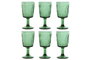 DKD Home Decor Copa Basicos Verde Cristal 8 x 15.5 x 8 cm Set de 6