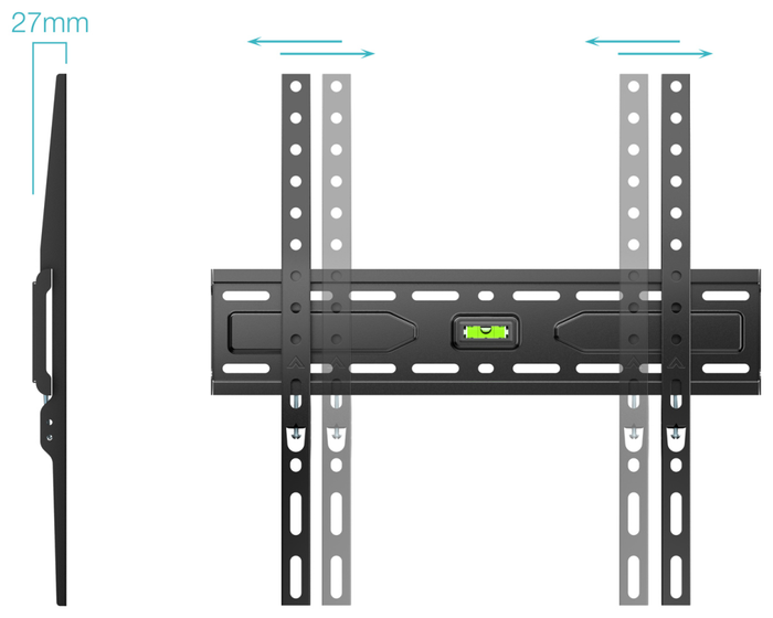 Tooq Soporte de Pared Fijo LP1030F-B para TV de 32-75 pulgadas, Negro