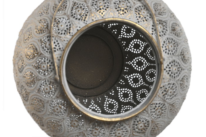 DKD Home Decor Portavela Blanco Dorado 27 x 47 x 27 cm (4 Unidades) Metal