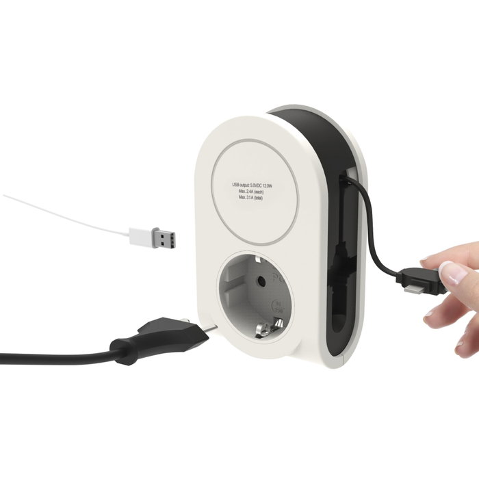 Rev REV USB Charger Flex 3in1 0,8 m + 1x socket Rev REV USB Charger Flex 3in1 0,8 m + 1x socket