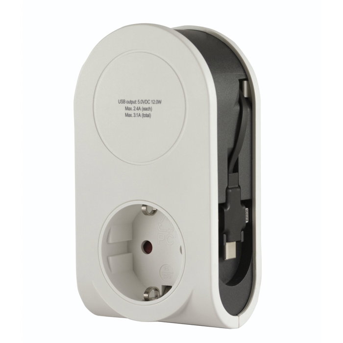 Rev REV USB Charger Flex 3in1 0,8 m + 1x socket Rev REV USB Charger Flex 3in1 0,8 m + 1x socket