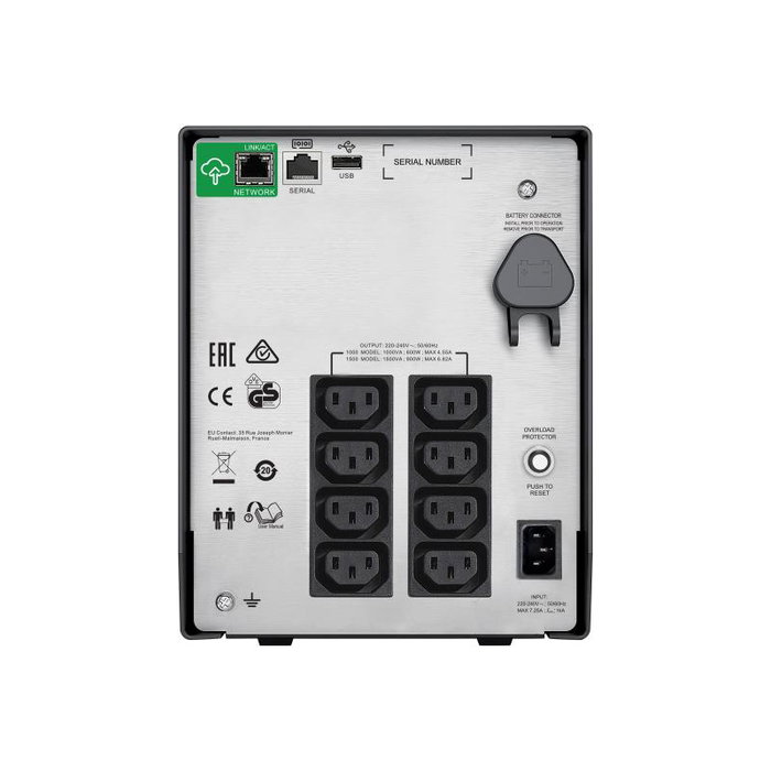 APC Smart-UPS SMC1500IC 1500VA/1000W SAI o UPS estabilizador de corriente regulador de voltaje