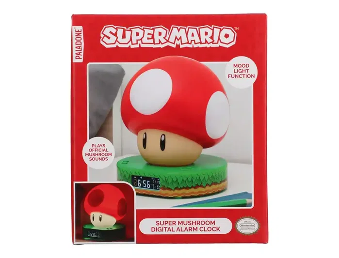 Paladone Reloj despertador con luz Super Mushroom Super Mario