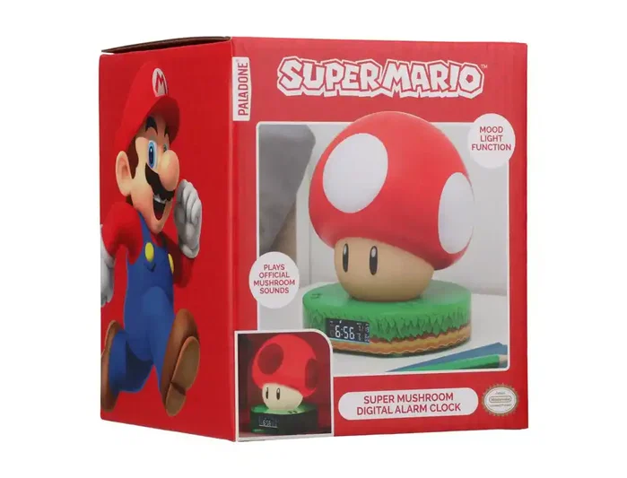 Paladone Reloj despertador con luz Super Mushroom Super Mario