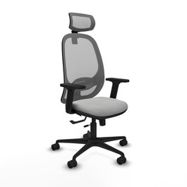 PIQUERAS Y CRESPO Silla de oficina Cilanco Gris claro con mecanismo Sincro/Traslack