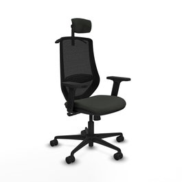 PIQUERAS Y CRESPO Silla de oficina Mardos con mecanismo Sincro, Negro