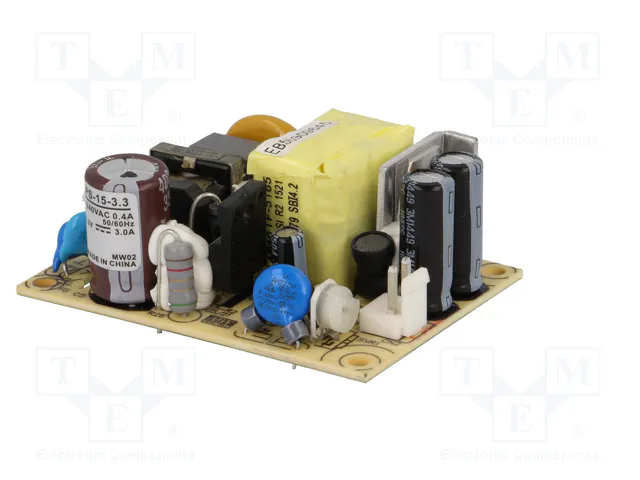 MEAN WELL EPS-15-3.3 Alimentador de impulso abierto 9,9W 3,3V DC MEAN WELL EPS-15-3.3 Alimentador de impulso abierto 9,9W 3,3V DC