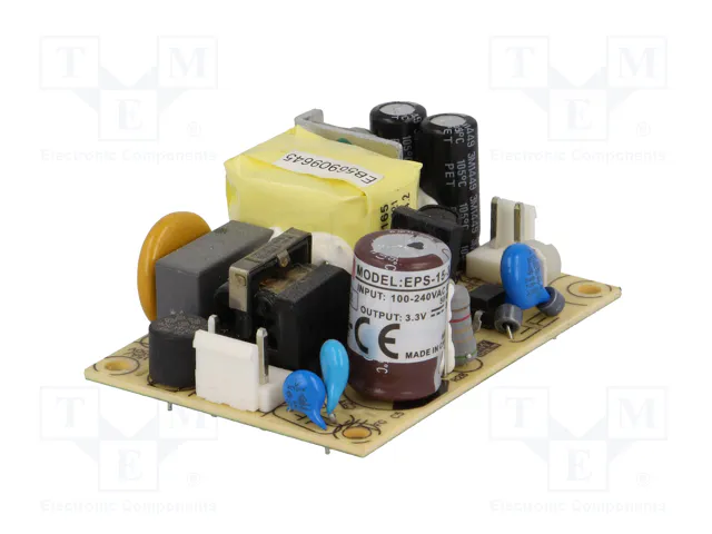 MEAN WELL EPS-15-3.3 Alimentador de impulso abierto 9,9W 3,3V DC MEAN WELL EPS-15-3.3 Alimentador de impulso abierto 9,9W 3,3V DC