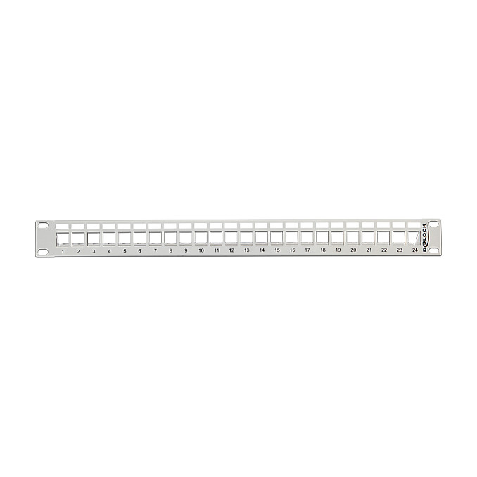 DeLOCK 43302 Patchpanel 24 Puertos Gris