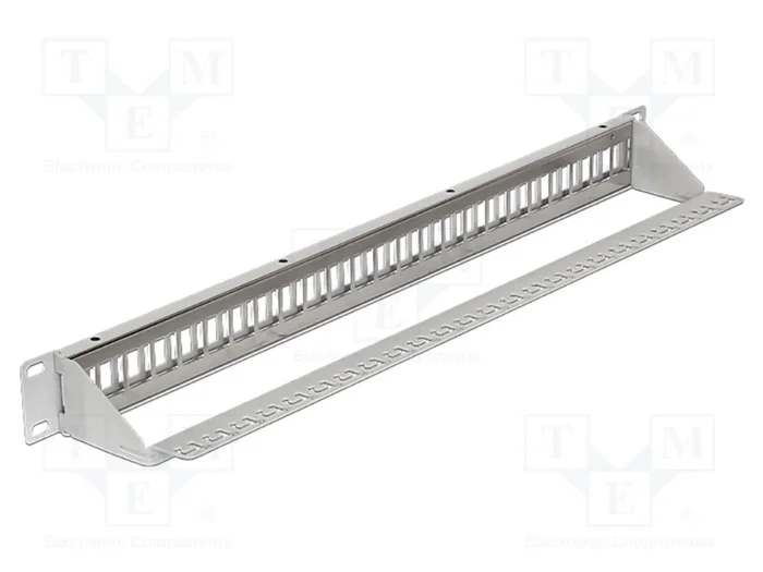 DeLOCK Patch Panel Keystone 24 Puertos 19 pulgadas Gris 43302