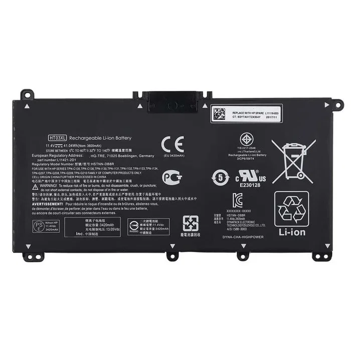 Generico Batería compatible para HP 240 G7 245 G7 250 G7 255 G7 15-cs 17-by HT03XL 11.4V Generico Batería compatible para HP 240 G7 245 G7 250 G7 255 G7 15-cs 17-by HT03XL 11.4V