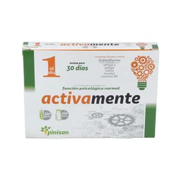 PINISAN Activamente Complemento Alimenticio 30 Cápsulas con Colina, Inositol, Omega 3, Ginkgo y Vitamina B6 para Función Cerebral - 30Cap.