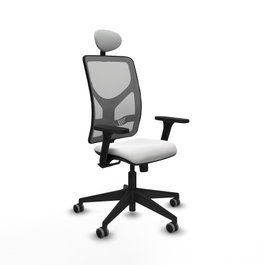 PIQUERAS Y CRESPO Silla de oficina Motilla con mecanismo Sincro, Blanco y Gris