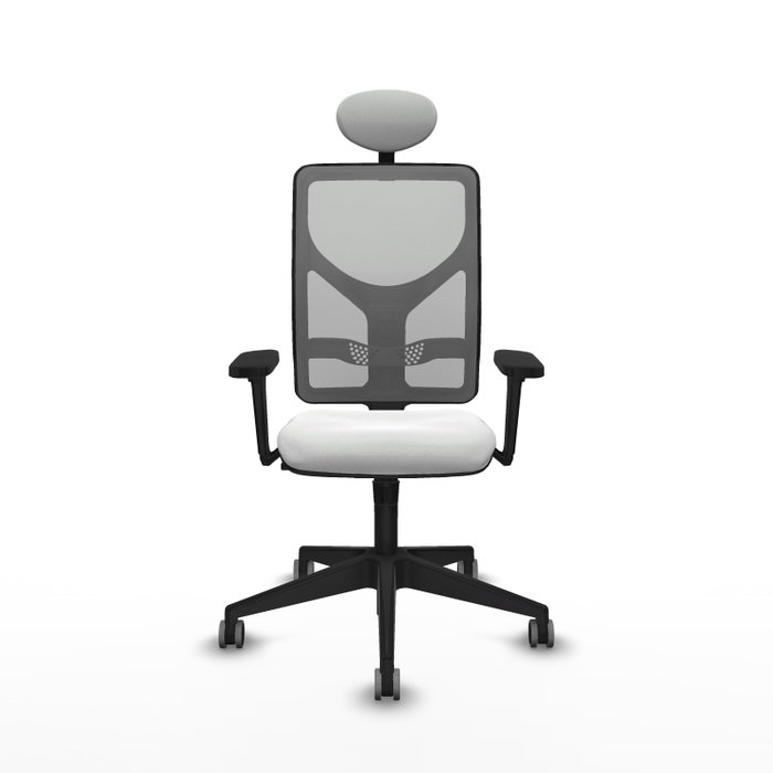PIQUERAS Y CRESPO Silla de oficina Motilla con mecanismo Sincro, Blanco y Gris
