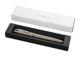 Pelikan Pluma Estilográfica Jazz Noble Elegance M Tinta Azul, Color Pardo, Estuche de Regalo