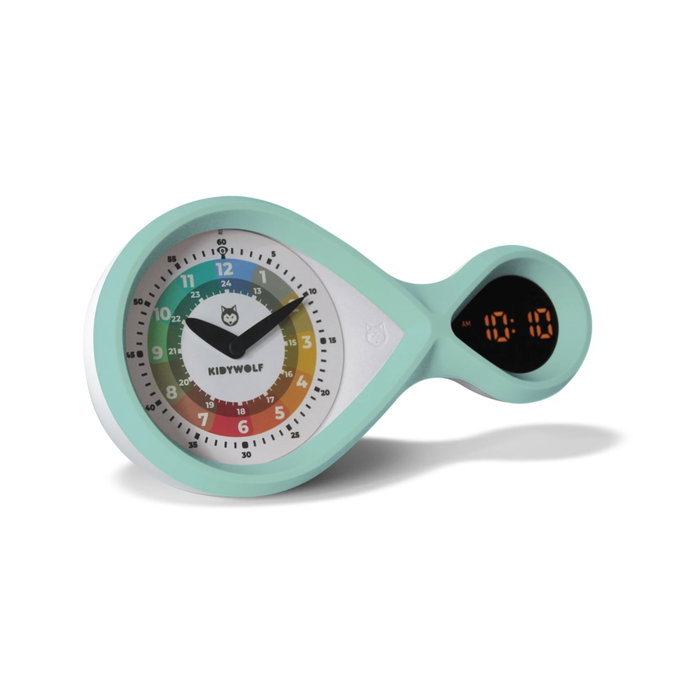 Kidywolf Reloj despertador analógico y digital turquesa