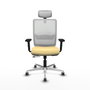 PIQUERAS Y CRESPO Silla de oficina Haches con Mecanismo Sincro/Traslack Crema y Blanco