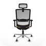 PIQUERAS Y CRESPO Silla de oficina Haches con Mecanismo Sincro/Traslack Crema y Blanco