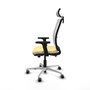 PIQUERAS Y CRESPO Silla de oficina Haches con Mecanismo Sincro/Traslack Crema y Blanco
