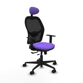 PIQUERAS Y CRESPO Silla de oficina Jorquera Sincro/Traslack Lila/Negro