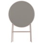 Home Deco Factory Mesa Plegable Elba de Vidrio Templado, Diámetro 60 cm, Altura 71 cm, Color Beige