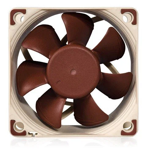Noctua NF-A6x25 5V - Ventilador para PC 60x25 mm, 5V, 3000 RPM, Caudal de aire 29.2 m³/h, Nivel de ruido 19.3 dB (Beige/Marrón)