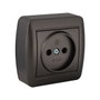 Solera Base fija 2p de superficie serie Mural, 16A, 250V, Grafito