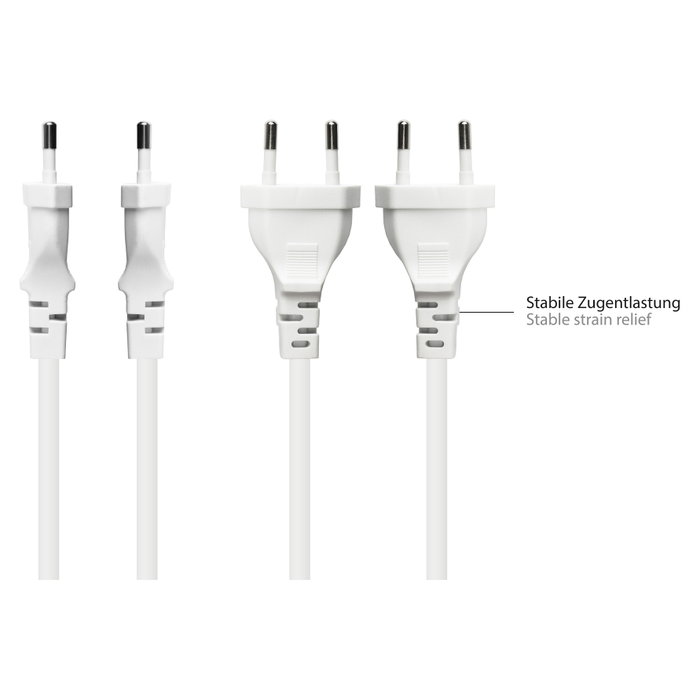 GoodConnections Cable de alimentación Alcasa P0300-W002 blanco 0,2m