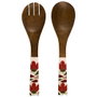 Home Deco Factory Juego de 2 cubiertos para servir Selena de madera de mango
