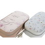 DKD Home Decor Joyero de PU con Espejo Satinado Surtido de 2 Unidades
