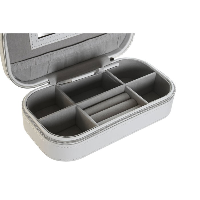 DKD Home Decor Joyero de PU con Espejo Satinado Surtido de 2 Unidades DKD Home Decor Joyero de PU con Espejo Satinado Surtido de 2 Unidades