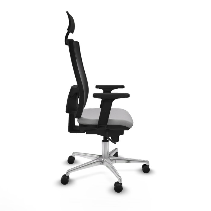 PIQUERAS Y CRESPO Silla de oficina Horna con mecanismo Sincro, Gris claro y Negro