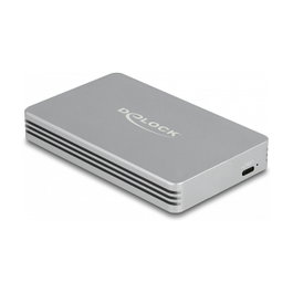 DeLOCK Carcasa USB4™ 40 Gbps para 1 x M.2 NVMe SSD Plata