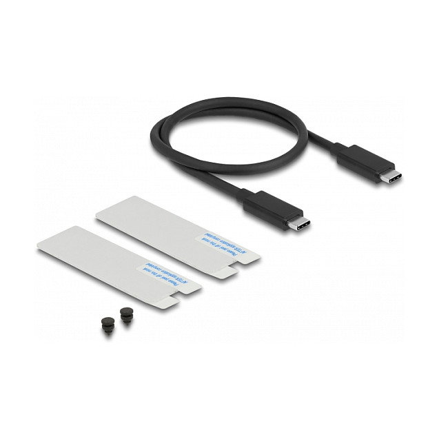 DeLOCK Carcasa USB4™ 40 Gbps para 1 x M.2 NVMe SSD Plata