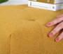 Atelier Del Sofa Tomp - Yellow Puf de Terciopelo y Algodón Color Amarillo para Salón y Dormitorio